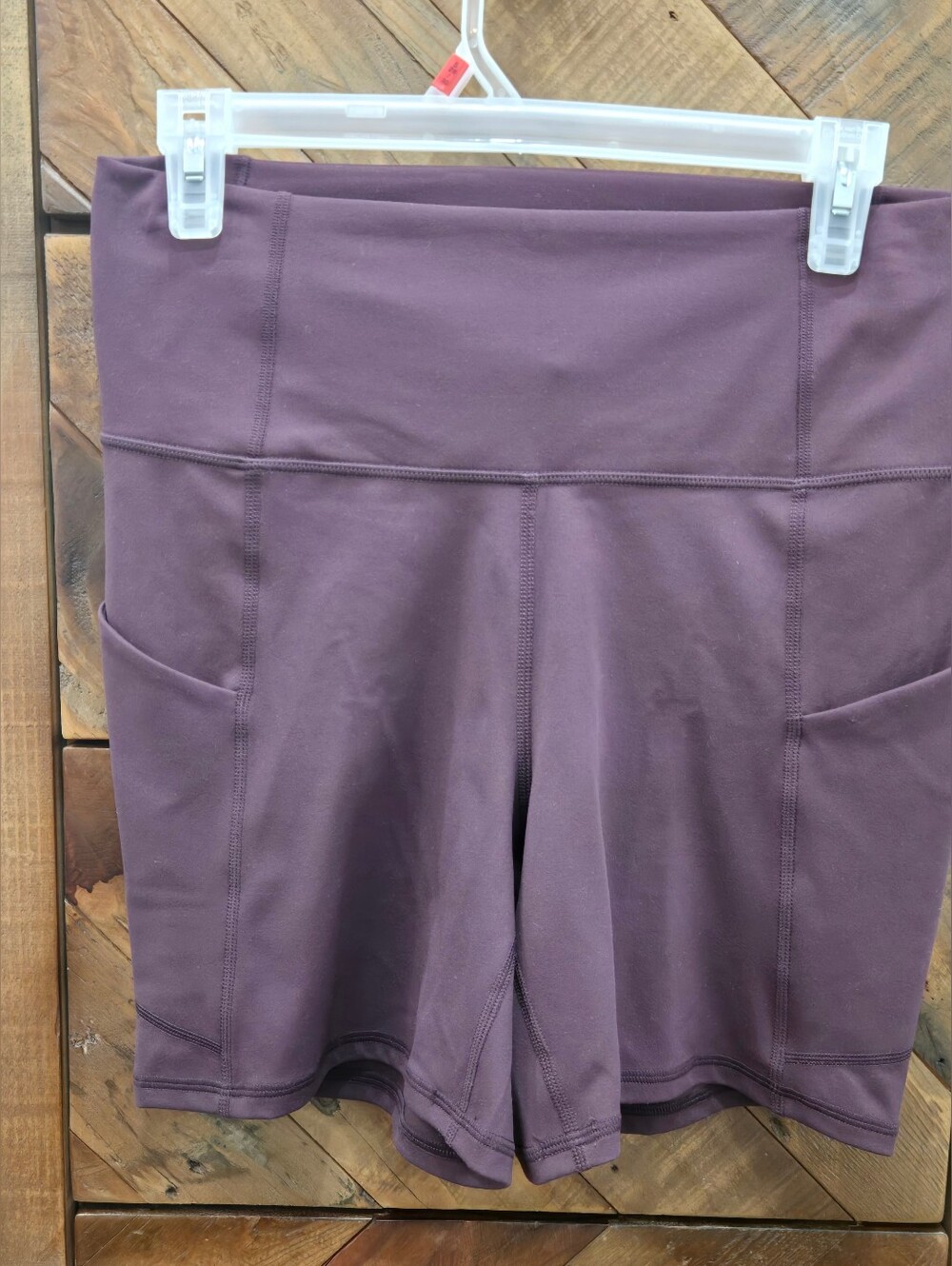 Fabletics Pureluxe High Waisted 6" Short Oxblood Color - Picture 6 of 7